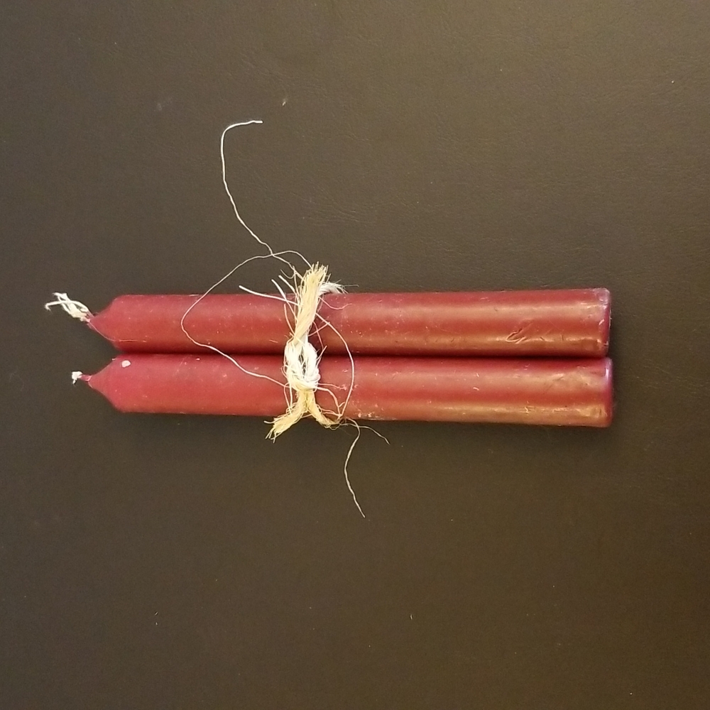 Bundle of Maroon dinner candles
